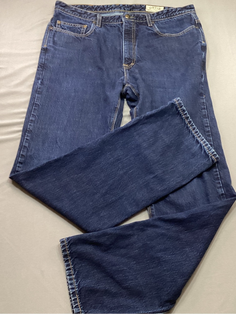 Orvis American Denim Jeans Men’s 34x34 2ABL Straight Leg Made in USA VTG Dark